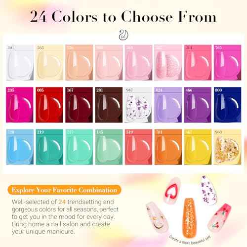 AZUREBEAUTY Dip Powder Nail Kit with Electric Nail Drill 24 Colors Summer Bright Neon Yellow Orange Starter Kit with Dip Liquids Base Top Coat Activator Portable Manicure French Nail Art Essential Set