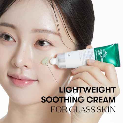 VT COSMETICS Cica Cream Plus, Hydrating & Calming Face Moisturizer with Centella Asiatica, Lightweight Soothing Cream for Acne, Oily, Dry and Sensitive Skin, Korean Skincare for acne prone skin