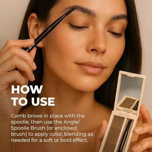 Beauty For Real Brow Max Ombre Brow Powder, Deep - Shapes, Balances & Defines Eyebrows - Long-Wear Formula - Vegan, Cruelty Free & Paraben Free