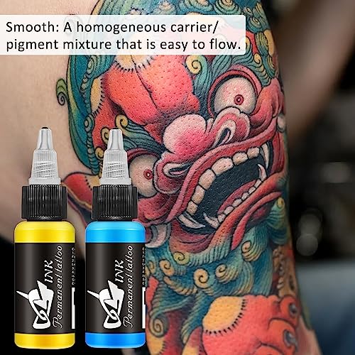 BAODELI Tattoo Ink Set,1oz 30ml/Bottle Tattoo Pigments Set 14 Colors Tattoo Ink Color Set Bright&Long Lasting