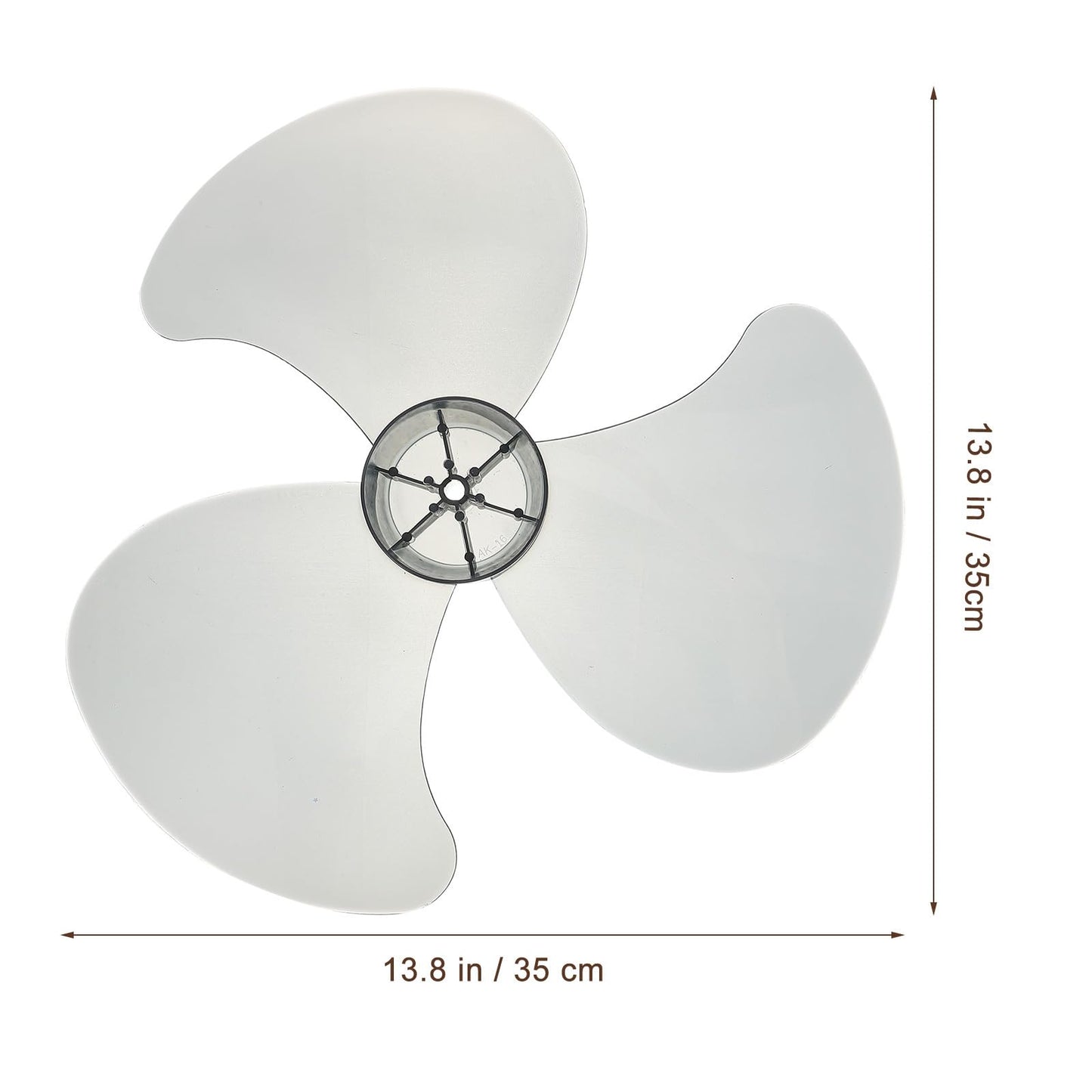 TOVINANNA Fan Blades Replacement, Plastic 3 Leaves Fan Blade with Nut Household General Fans Accessories Fan Blades Part for 16 Inches Table Fanner Standing Pedestal Fan