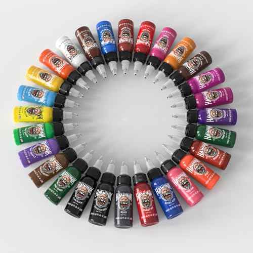 Hawink Tattoo Ink Color Set 1 oz (30ml) Tattoo Supply 28 Colors Pigment Kit Tattoo Supplies in USA TI203-30-28