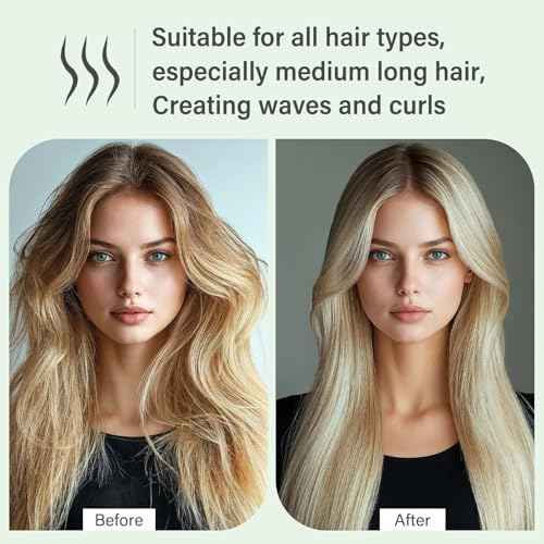 BRUSHZOO Round Brush for Blow Out, Boar Bristle Round Brush for Women Add Shine Volume, Hairbrush for Women Blow Drying Styling