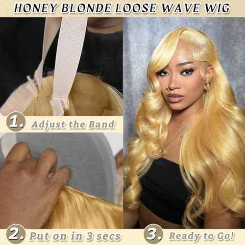 30inch Honey Blonde Curly Human Hair Wig 9x6 27# Colored Deep Wave Lace Front Wig Human Hair 220% Denesity Blonde Glueless Wig Human Hair for Black Women