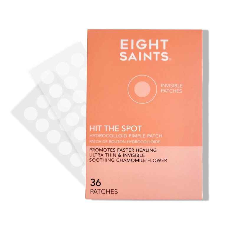 Eight Saints Hit the Spot Acne Pimple Patches For Face, Fast Zit and Blemish Reduction Patch, Ultra Thin Patches, with Hydrocolloid, Chamomile and Green Tea (36 Count)