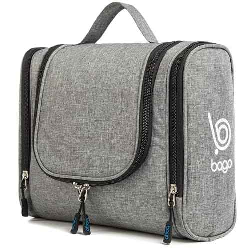 Bago Travel Toiletry Bag for Women and Men X-Large Waterproof Hanging Large Toiletry Bag for Bathroom and Travel Bag for Toiletries Organizer -Travel Makeup Bag (SnowGray)