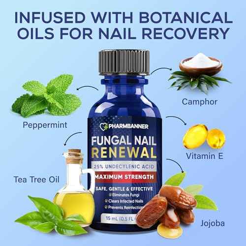 Toenail Fungus Treatment Extra Strength: 25% Undecylenic Acid Toe & Fingernail Fungus Renewal - Nail Fungus Treatment Kit with Brush & File - For Ingrown Nails & Discoloration