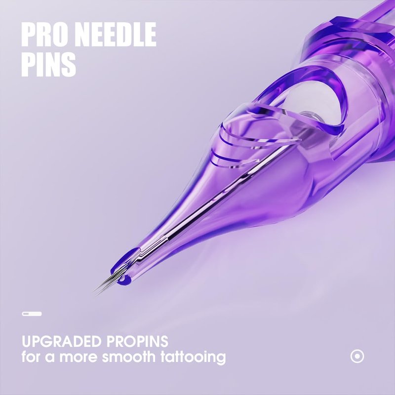Mast Tattoo Pro2 Tattoo Cartridge Needles, #12 Bugpin 15RM Round Magnum, 20 Count Disposable Needles for Rotary Tattoo Machine Pen