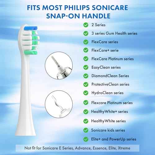 Replacement Toothbrush Heads Compatible with Philips Sonicare£º10 Pack Soft Replacement Electric Brush Head for 4100 5100 6100 HX9023/65 W Optimal Plaque Control Snap-on System