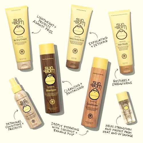 Sun Bum Revitalizing Protect and Repair Hair Oil - Light-weight Hair Care Treatment - Strengthen and Hydrates - UV Protection against Heat Damage and Sun Rays - Enriched with Jojoba Oil - 1.7 oz