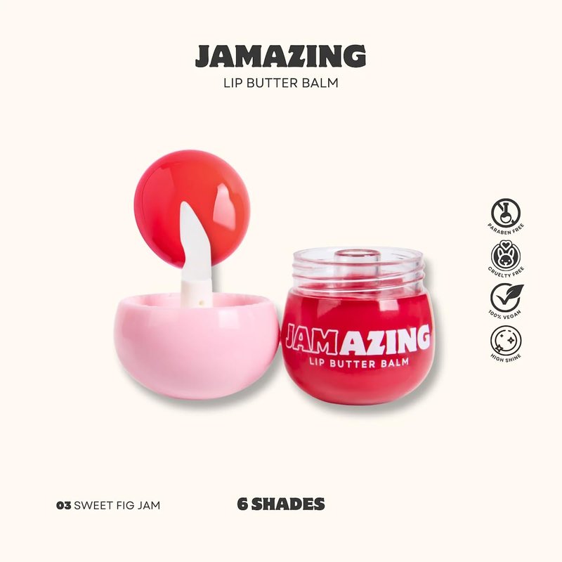 Oz Lab Jamazing Lip Butter Balm – Sweet Fig Jam Tinted Lip Balm, Hydrating Sheer Color & Gloss, Soft Daily Lip Care – Lightweight Moisture Balm,0.19 OZ/ 5.5G，Pack of 1
