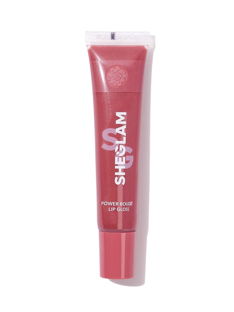 SHEGLAM Power Bouquet Lip Gloss Shiny Tinted Moisturizing Plumping Non-Sticky Lip Oil Repairing Camelia Extract Lip Care-Power Petals