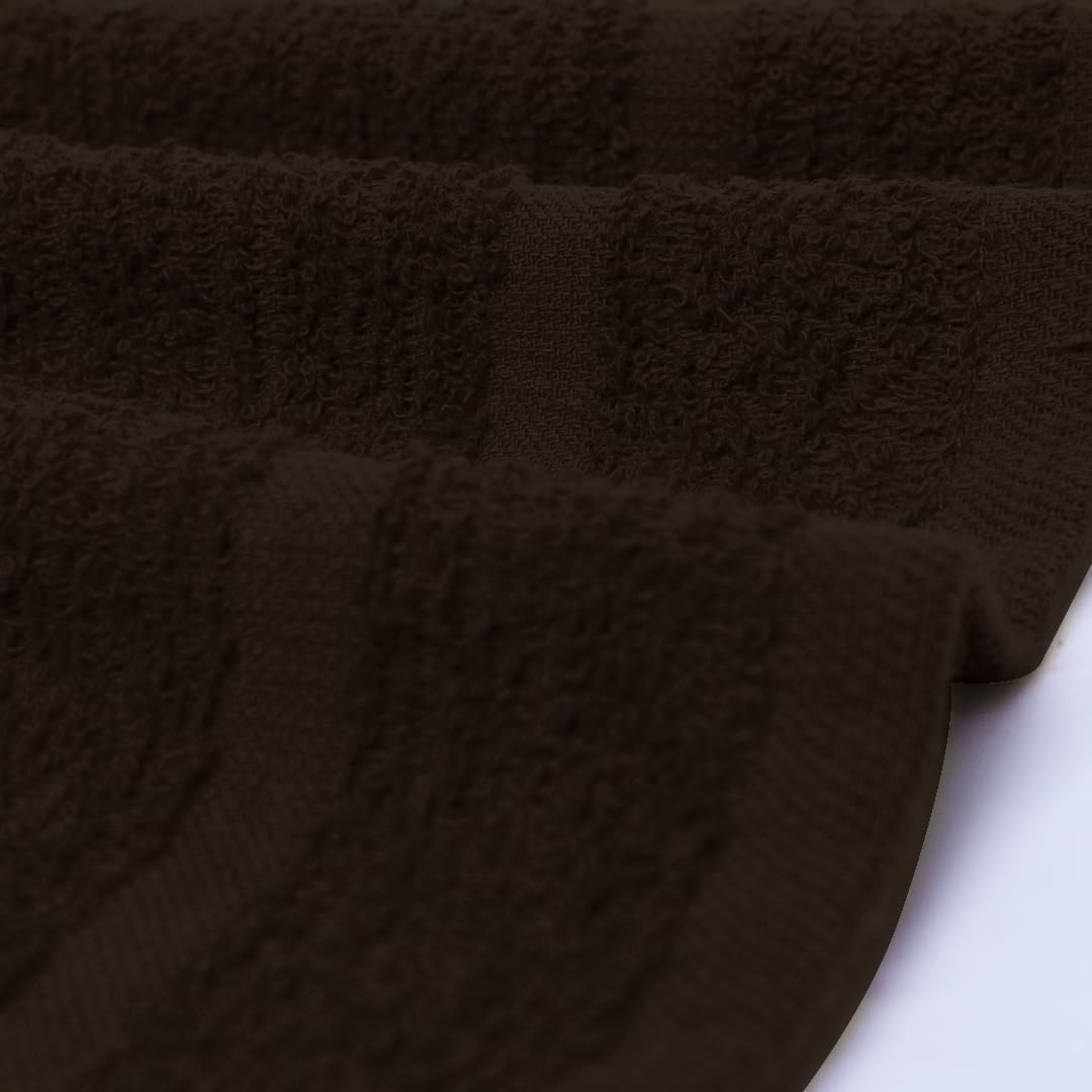 Avalon Towels Cotton Washcloths – (Pack of 36) Size 12x12 Inches, 100% Ring Spun Cotton, Soft & Absorbent Face Towels, Gym Towels, Hotel and Spa Quality, Reusable Fingertip Towels (Brown)