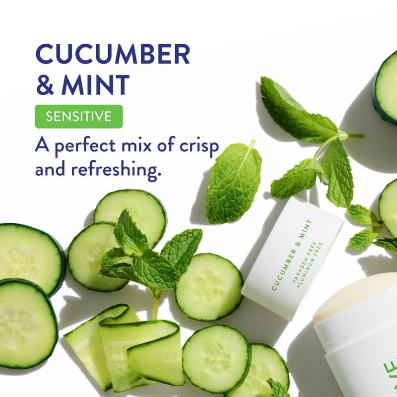 Native Sensitive Deodorant - 72-Hour Odor Control | Aluminum-Free, Naturally Derived Ingredients, Cucumber & Mint