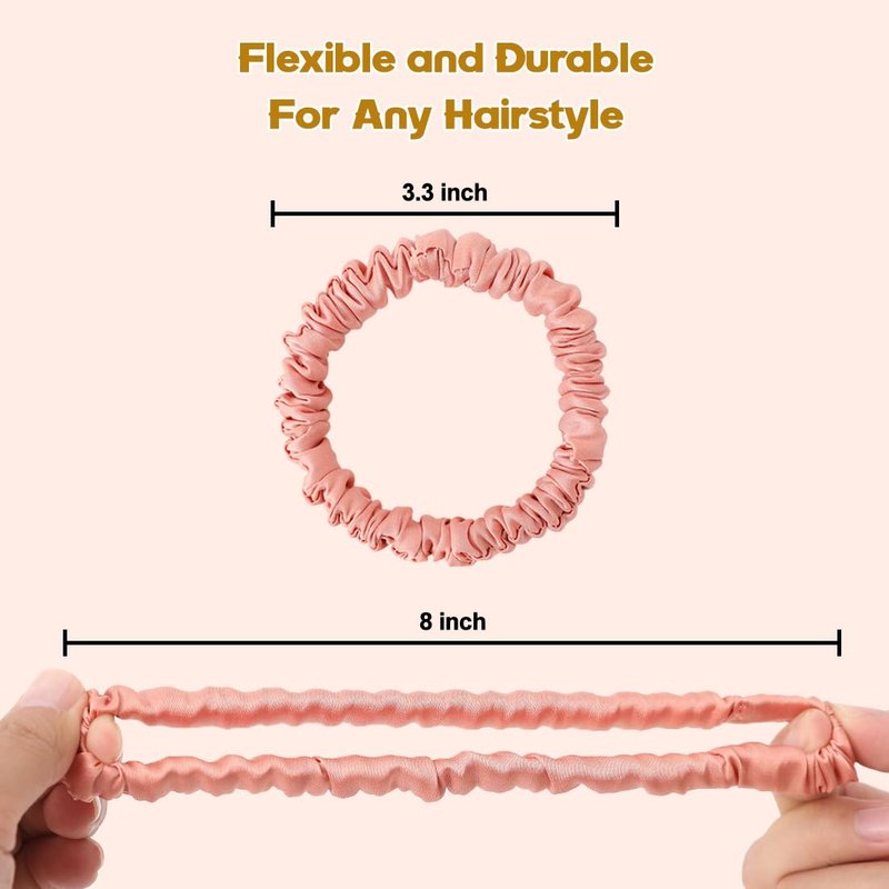 Silk Scrunchies - 6PCS 100% Mulberry Silk Hair Ties for Women | No Damage Elastic Ponytail Holders