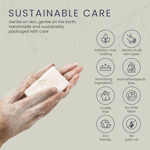 8 Pcs Men Natural Handmade Body Soaps 5 OZ Pack Set Rugged Essence Long lasting Fragrance Luxurious Scents with Natural Ingredients ? Sulfate & Paraben Free, Vegan Soaps