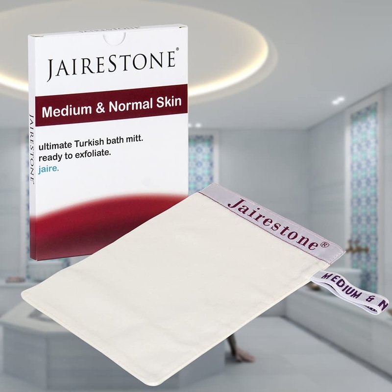 Jairestone Silk Exfoliating Mitt for Body - Deep Body Scrubber & Dead Skin Remover - Premium Kese Glove for Shower & Spray Tan Removal - Effective Exfoliator for Smooth, Glowing Skin
