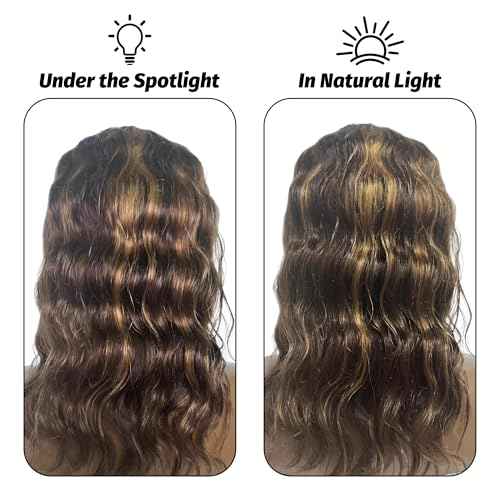Ombre Headband Wig Human Hair Body Wave #4/27 Highlight 20 Inch Headband Wigs Human Hair Wigs for Black Women Brazilian Virgin Hair Wear and Go Glueless Wig None Lace Front Wigs 150% Density