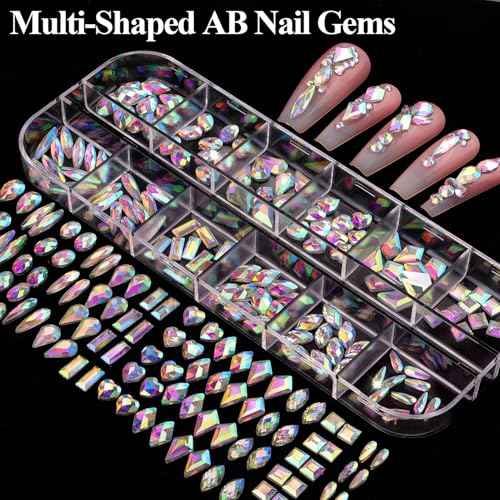 8 Boxes Nail Charms and Gems for Manicure, Flat Pearls Nail Flowers Nail Rhinestones and Charms for Nail Art, Colorful Pearl Nail Charm Nail Bows Multi Shapes Flatback Nail Design Kit Nail Accessories