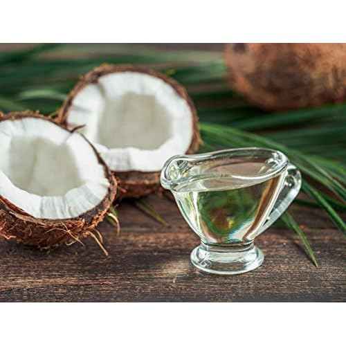 Pure Fractionated Coconut Oil - Steam Distilled, Pure, Fractionated - Perfect for Skin, Face, Hair, Nails - (1 Gallon)' for ASIN 'B07D8K9L5P' in the Amazon catalog