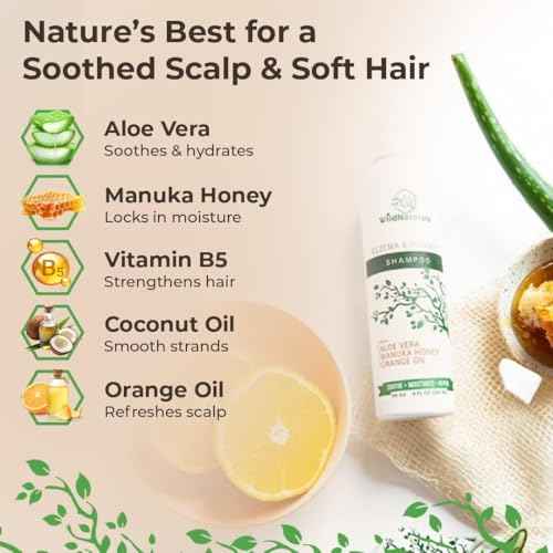 Eczema & Psoriasis Treatment Shampoo - Anti-Dandruff, Scalp Relief for Dry & Itchy Skin - Hypoallergenic, Paraben & Fragrance-Free for Sensitive Scalp