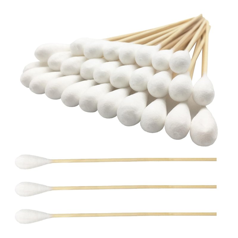 Premium Cotton Swabs - 6 Inch Long | 100pcs for Pets, Gun Cleaning & Makeup