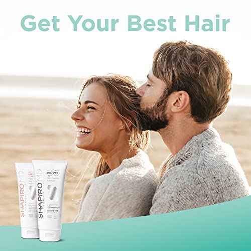 Shapiro MD Hair Growth Experts Shampoo and Leave in Conditioner, DHT Fighting Vegan Formula for Thinning Hair Developed by Dermatologists, Experience Healthier, Fuller Thicker Looking Hair, 1 Month