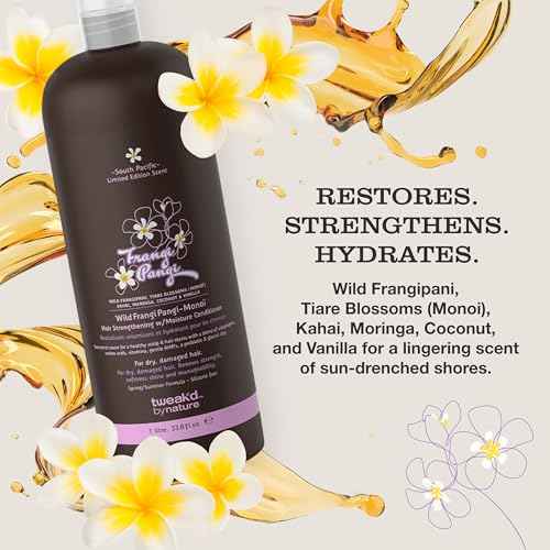 Tweak¡¯d by Nature - Restore Frangi Pangi-Monoi Hair Strengthening Conditioner, Sulfate Free Deep Conditioner for Dry, Damaged Hair, with Coconut, Monoi Oil, and Wild Frangipani for Shine (33.8 ounces)