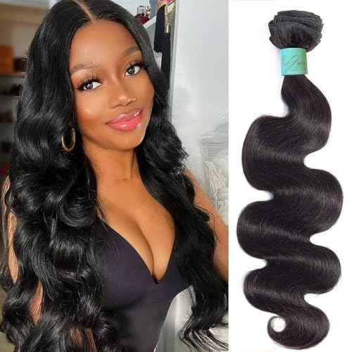 12A Human Hair Bundles Body Wave 18inch 100% Unprocessed Brazilian Virgin Hair Bundles Double Weft Weave Body Wave Bundles Human Hair Natural Black Color
