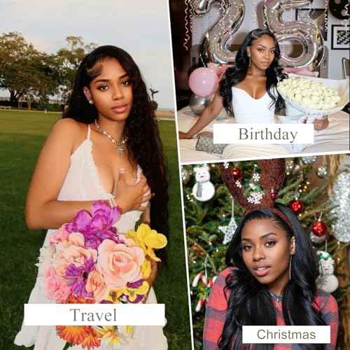 4x4 Transparent HD Lace Closure Human Hair Closure Invisible Lace Human Hair Frontal Closure Human Hair Extensions Pre Plucked Natural Black (16Inch,Body Wave)
