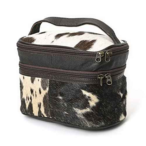 Merbaa Jewelry Travel Organizer, Waterproof Leather Bag - Storage Organizer, Groom & Bridesmaid Wedding Gifts, Full Grain Leather, Handmade Travel Case (Black)
