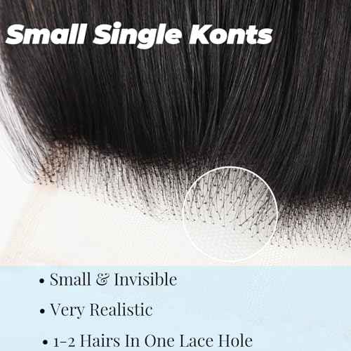 2X6 SKINLIKE 100% Real HD Lace Closure Body Wave Human Hair Closure 0.095mm Ultra-thin Invisible Swiss HD Lace Closure Pre Plucked Small Single Knots Brazilian Virgin Human Hair Kim K Closure 14inch