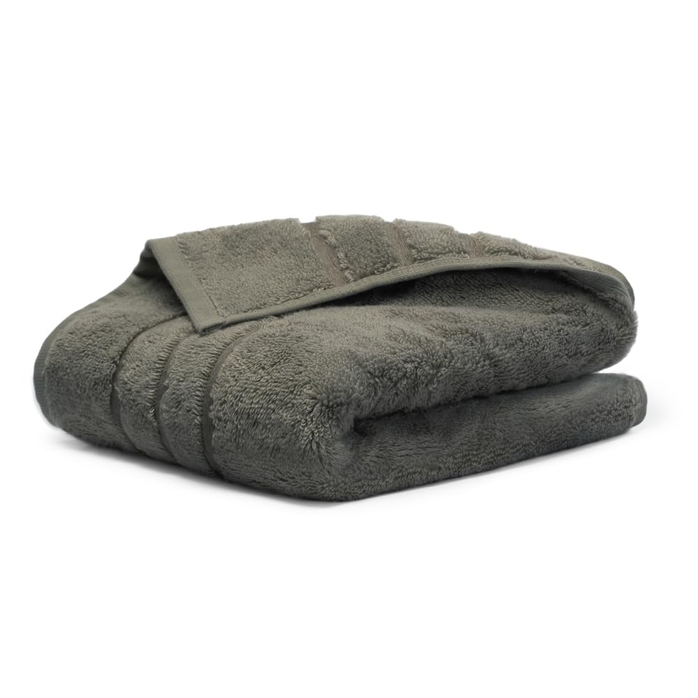 Cariloha Hand Towel | Onyx | 16"x24" | Turkish Cotton & Viscose Material Blend | Extra Smooth, Odor Resistant and Highly Absorbent