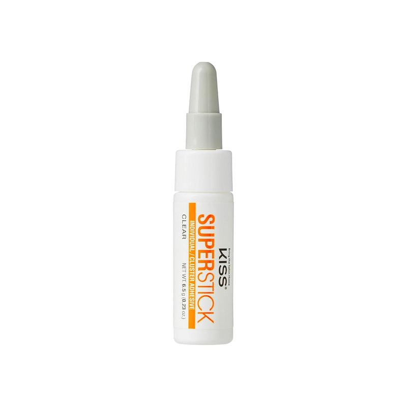 Kiss SuperStick Lash Cluster Adhesive - Gentle Waterproof Formula with Cactus & Witch Hazel, 7-Day Hold, 6.5g