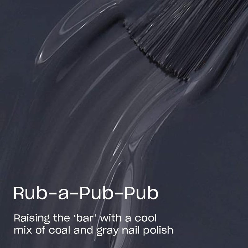 OPI Nail Lacquer Rub-a-Pub-Pub | Opaque Dark Gray Crème Chip Resistant Nail Polish | Scotland Collection