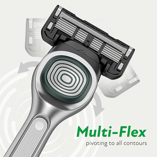 DORCO SLEEK - Six Blade Razor System with Multi-Flex technology Refill Set, Precision Shaving Razor Replacement Cartridge (12 pack)