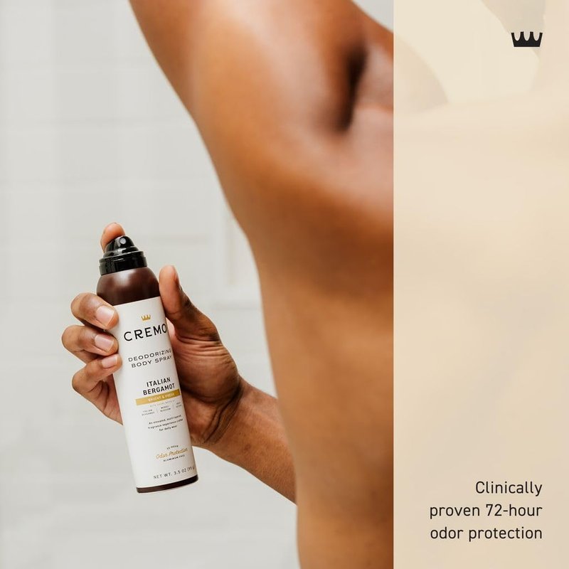 Cremo Italian Bergamot Body Spray - Sophisticated Bergamot & Neroli Blossom Blend | 3.5 Fl Oz