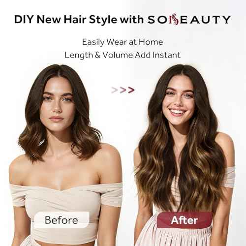 Clip in Hair Extensions Real Human Hair, Silky Remy Hair Extensions Clip Ins, Salon Quality Straight Human Hair for Women, Dark Brown to Chestnut Brown #2TP6/2 16Inch 120G 7PCS