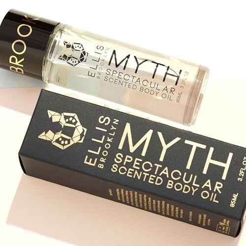 Ellis Brooklyn MYTH Body Oil - Scented Body Oils for Women, Fragrance Body Oil for Women, Bergamot & Jasmine, Cedarwood Musk Oil, 3.2 Fl Oz