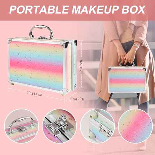Makeup Kit for Teen Girls, Complete Cosmetic Set with Eyeshadow Palette, Lipstick, Blush, Lip Gloss, Brushes, Gifts for Christmas Thanksgiving