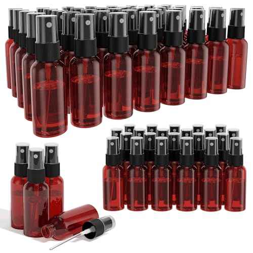 100Pack Small Spray Bottles 1oz, 30ml Travel Spray Bottle with Black Fine Mist Sprayer, Mini Empty Refillable Containers Portable Cosmetic Bottles for Plants, Cleaning, Misting & Skin Care-Red