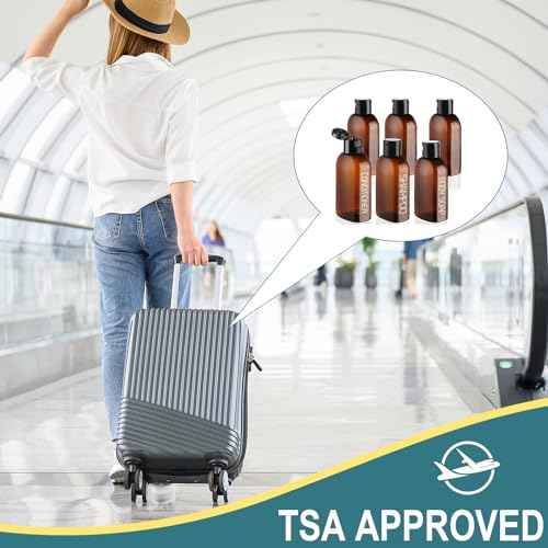 Cosywell Travel Bottles for Toiletries - 6 PCS Shampoo Bottles, TSA Approved Travel Size, Leak Proof Containers with Flip Cap
