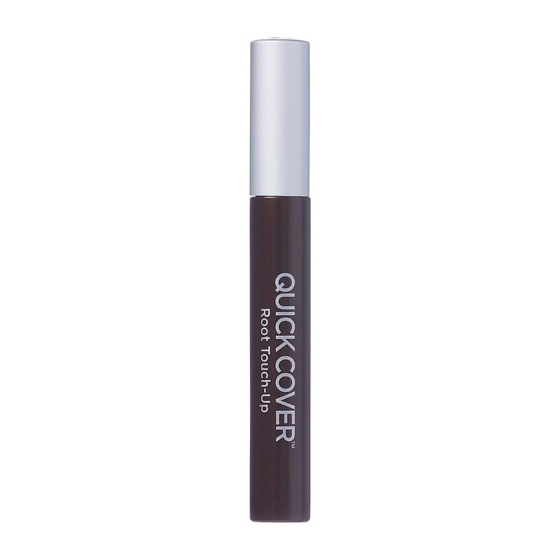 RED by KISS Quick Cover Root Touch Up Rescue (Dark Brown), Mascara Natural Water-Resistant Temporary Gray Concealer Cover Up Brush for Hair Mustache & Beard, Formulated with Jojoba Oil
