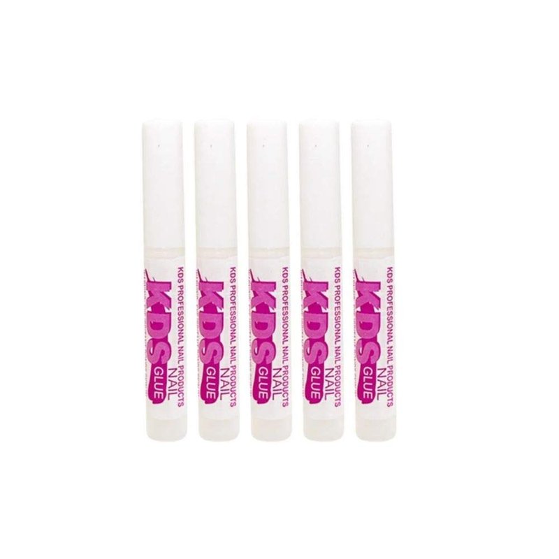 5 pcs KDS Nail Tip Glue - Adhesive Super Bond for Acrylic Nails Tips - 0.07 oz for Each Glue