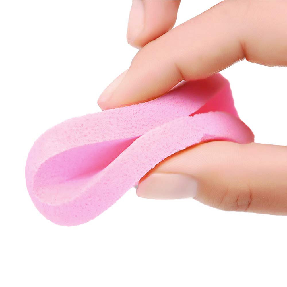 Tegelrying Facial Sponge Compressed,60 Pcs PVA Professional Makeup Removal Wash Round Face Sponges Spa Pads Exfoliating Cleansing for Women,Pink