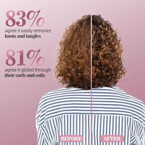 Curly Hair Brush Detangling and Curl Defining Brush Reduces Pulling Enhances Curl Separation Ergonomic Design for All Hair Types By Candybrush Pink (Pink)