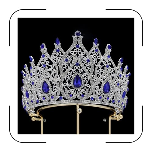 Crystal Queen Crown for Women Tall Wedding Crown for Bride Birthday Prom Princess Quince Tiara for Girls Pageant Crown Large Bridal Headpiece