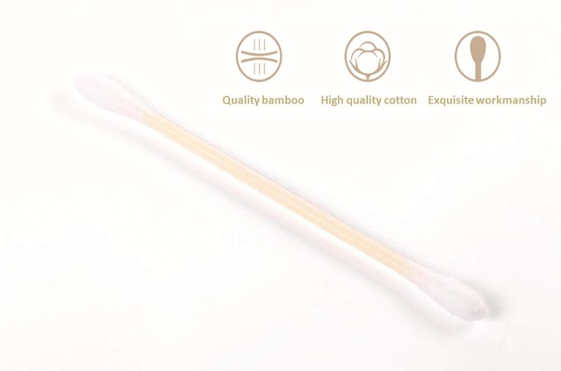Bamboo Cotton Swabs - 900 Biodegradable Wooden Cotton Buds for Eco-Friendly Cleaning