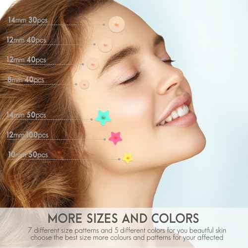 Acne Pimple and blackheads Remover Hydrocolloid patches, 350pcs Holiday colour Star and UltraThin Clear Stickers for Zits, Pimples, Acne,with Salicylic Acid, Tea Tree Oil, Centella acne stick set