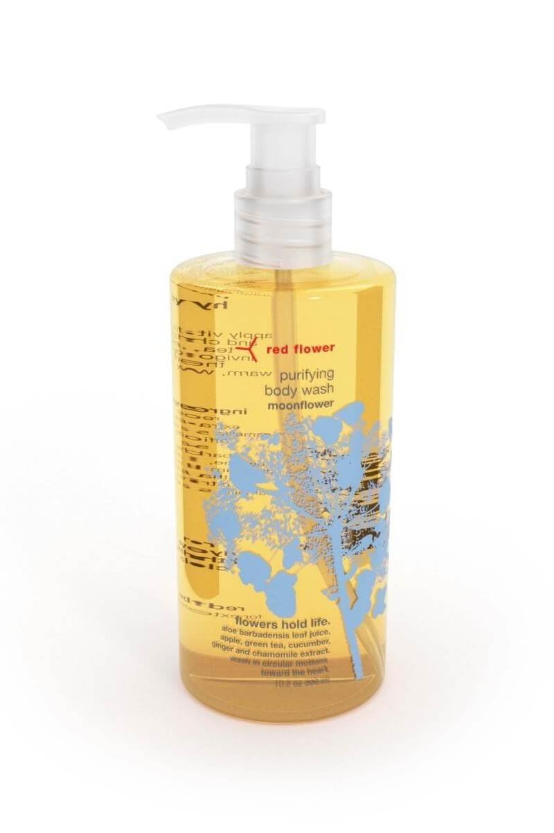Red Flower Moonflower Purifying Body Wash – Cleanse & Hydrate Botanical Shower Gel with Organic Fruit & Leaf Extracts for Hydrated, Radiant Skin (10 oz)
